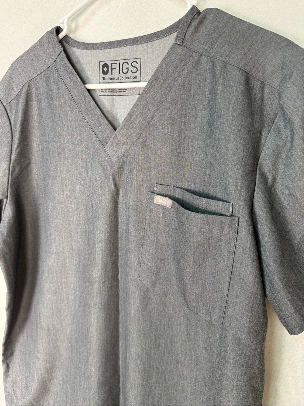 Figs Men's Gray Scrub Set Technical Collection Top and Pants